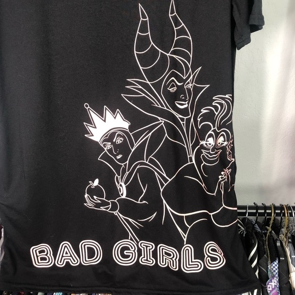 𝅺disney Villains Bad Girls Black Sleep Shirt Dress - Picture 2 of 5